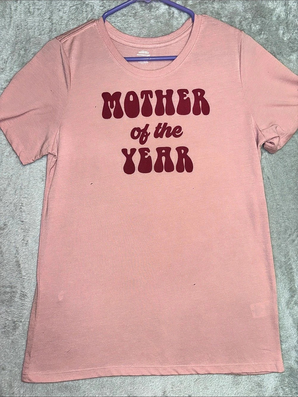 Celebrate Mother's Day Mother of the Year Graphic Tee Pink